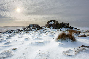 Belstone Tor after a wintery snow fall, Dartmoor